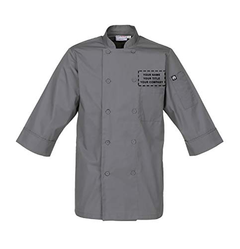 Chef Works Custom Men's Morocco Gray Chef Coat - M