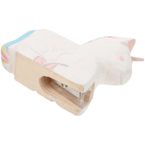 HEMOTON Taille-crayon Manuel en Bois Blanc de Licorne, Portable et Fiable, Accessoire Mignon pour Bureau ou Maison, pour Étudiants et Adultes