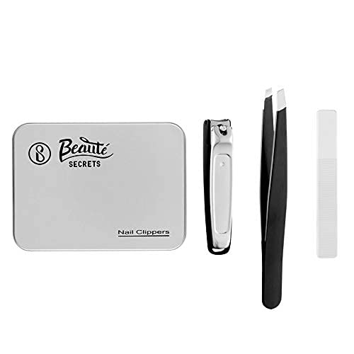 Beauté Secrets 3 piece Set Extra Large Toenail Clippers, Tweezer and Nail Filer for Thick Nails or Tough Fingernail & Ingrown Toenail, Heavy Duty Seniors, Men, Women, Adult - Image 3