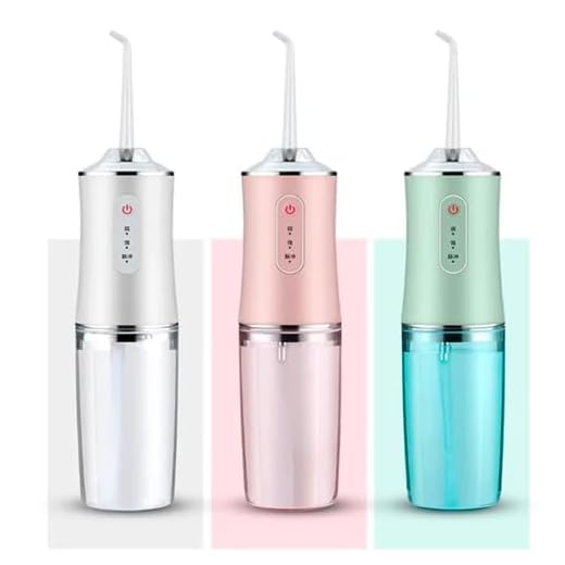 Irrigador Oral Jato D'água Carregador USB Limpeza Bucal e Dental Profunda Portátil Aparelho Elétrico Higienizador Recarregável Water Cleaning Limpador Sem Fio Higiene Dentes Raspador de Língua Pulso Gengival Máquina Individual Profissional Irrigação Aspiração Cleaner Implantes FAZING (Branco)
