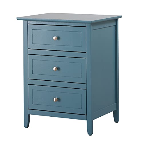 Glory Furniture Daniel 3 Drawer Nightstand In Teal #TOP1