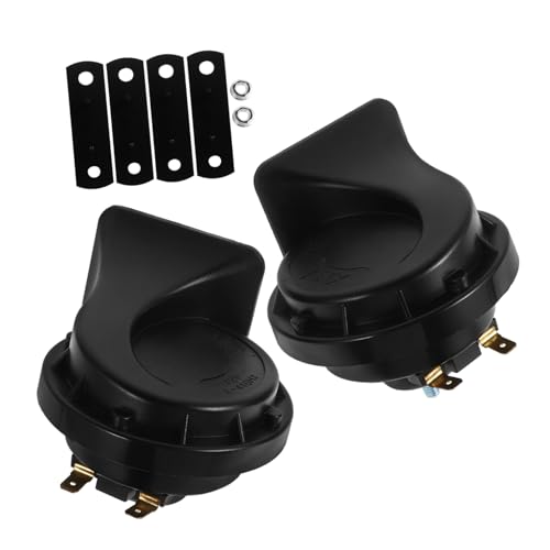 PRETYZOOM Loud Snail Horn High Low Tone Vehicle Horn for Motorcycles Cars Trucks Sound for Unique Auditory Experience Compatible with Systems