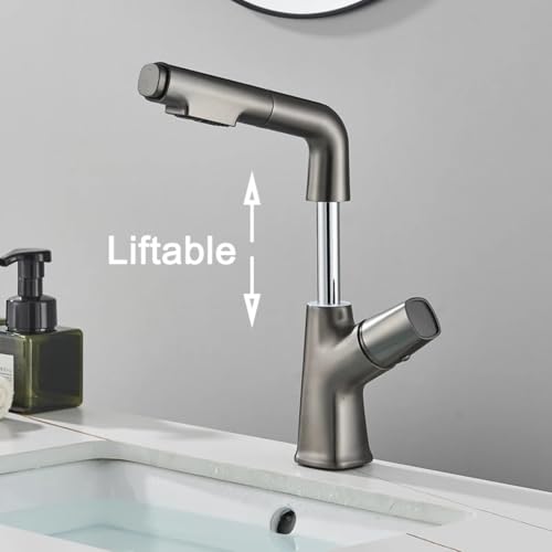Grifo de lavabo para baño moderno con caño extraíble ideal para lavar el cabello en la pila 5
