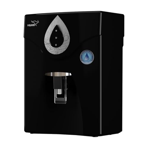 Image of V-Guard Zenora RO UF Water Purifier For Home | High Water Savings Of 60+ Glasses Daily | 1-Year UNCONDITIONAL Warranty With Proactive Service | 7 Stages | Mineral Health Charger | 7 L, Black