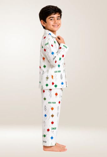 Image of 3BROS Kid's Pure Cotton Full Sleeves Night Suit /Dress for Boys /Girls Full Pajama & Top Sleep Suit Combo Set