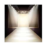 Baocicco Fashion Runway Spotlight Illuminated Backdrop 6x6ft Photography Background Lamp Sparking Silver T Stage Catwalk Fashion Show Business Clothes Collection Event Party