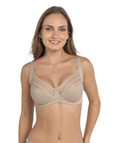 Leonisa Sujetador de Alto Cubrimiento con Aros para Mujer, Sujetador Cómodo sin Relleno para Pecho Grande, Sujetador Colombiano de Soporte y Control