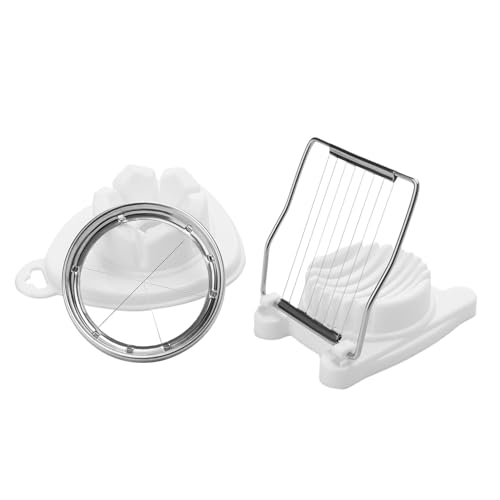 エッグカッター | ゆで卵用エッグスライサー | ポータブルステンレススチールファンシーエッグスライサースライスツール ホームキッチンガジェット 卵、イチゴ、ソフトフルーツ用