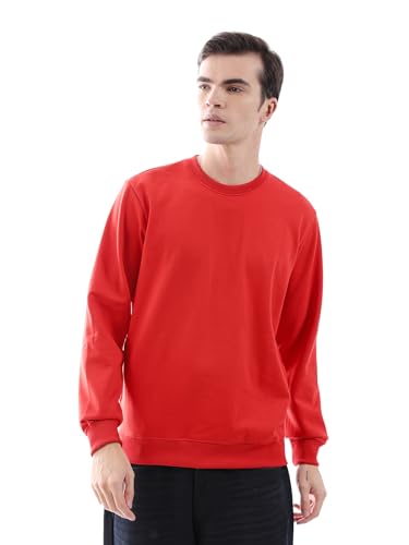 Image of The Indian Garage Co Men Regular Fit Solid Crew Neck Overhead Sweatshirt