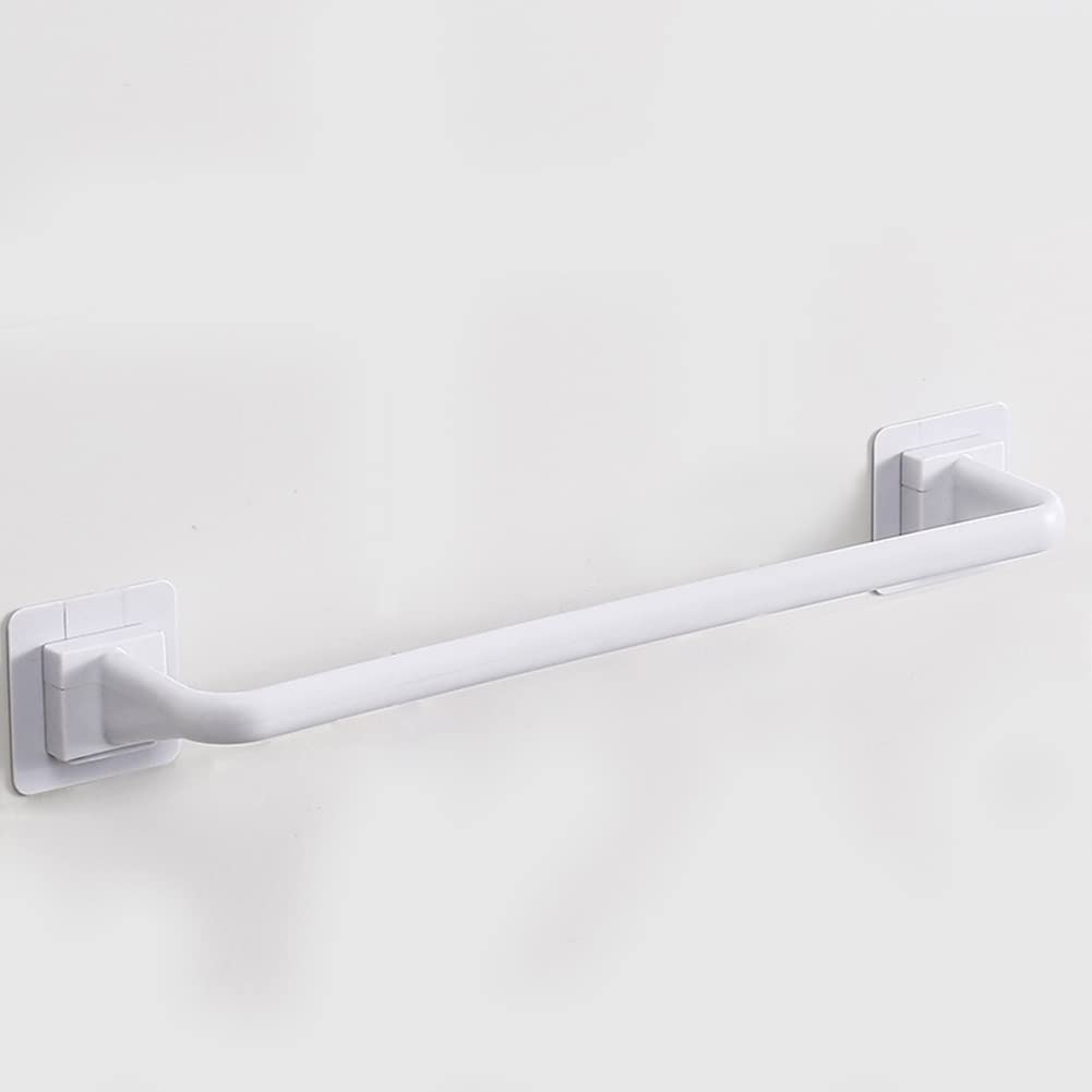 GeRRiT Towel Rails Wall Mounted,Self-Adhesive Towel Rod Towel Bar Stick on Wall Bath Towel Holder Rail Rack for Hand Towels Storage (White)