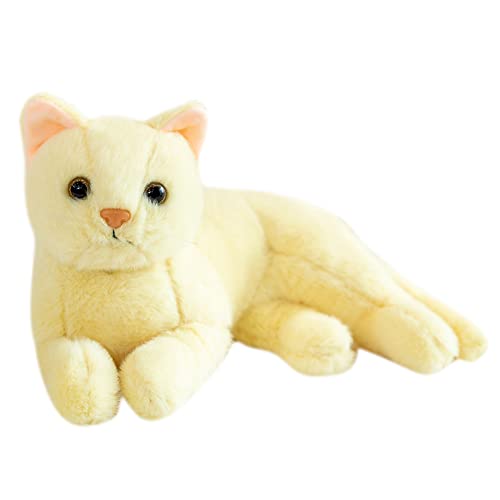 Simulación de pelo corto gato peluche muñeca Kawaii gato peluche realista gato siamés juguetes de peluche naranja Tabby gato peluches muñeca de peluche regalo para niños