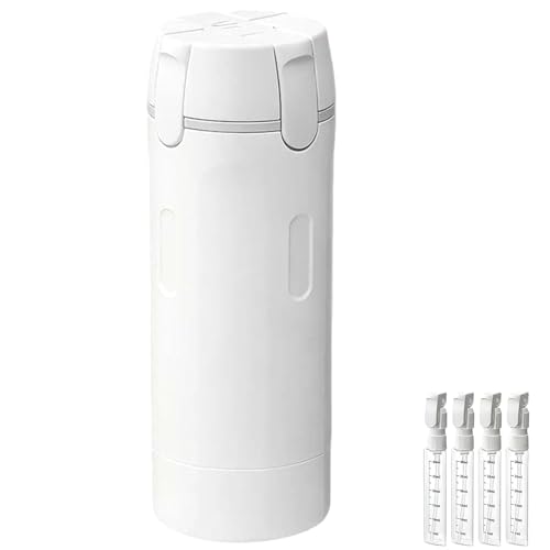 Ysaca 4 in 1 Reise-Spenderflasche nachfüllbar auslaufsicher Kulturbeutel tragbare Reiseflaschen für Shampoo Lotion Conditioner Duschgel (Weiß)