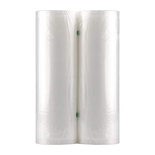 Sacchetti per sottovuoto 20 cm x 6 m, 2 rotoli, progettati per la cottura Sous Vide e la conservazione degli alimenti, senza BPA, a prova di foratura, riutilizzabili