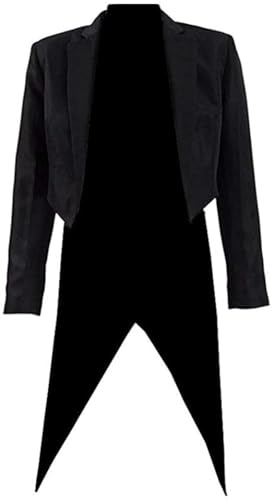 Wandamaga Womens Magician Tailcoat Zatana Cosplay Jacket Tuxedo Black Coats Costume(L)