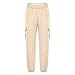 Cargo Pants for Girl Fashion High Waist Elastic Cuffed Sweatpant Pocket Straight Leg Comfort Casual Jogger (3-14 Years) Beige