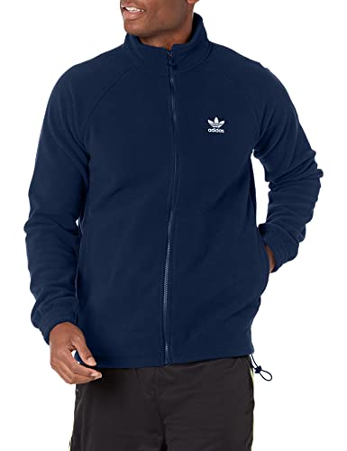 adidas Originals Herren Adicolor Trefoil Teddyfleece Jacke, Nacht Indigo, L