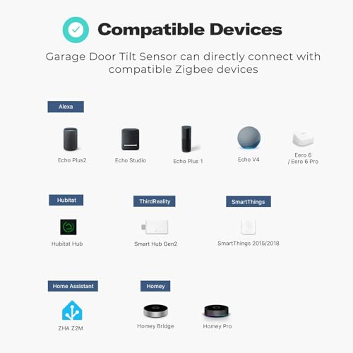 THIRDREALITY Zigbee Smart Garage Door Tilt Sensor, Adjustable Sensitivity Levels, 2-Year Battery Life, Zigbee Hub Required – Image 6