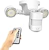 SANSI Upgraded Motion Sensor Outdoor Security Lights with Remote, 25W 3000LM Super Bright Security Lights for Garage Yard Porch, 5000K Daylight, Dusk to Dawn, IP65 Waterproof, ETL Listed, White