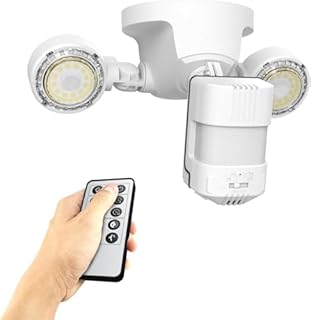 SANSI Upgraded Motion Sensor Outdoor Security Lights with Remote, 25W 3000LM Super Bright Security Lights for Garage Yard Porch, 5000K Daylight, Dusk to Dawn, IP65 Waterproof, ETL Listed, White