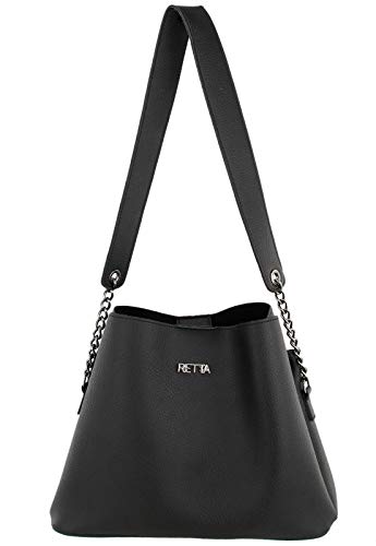 Bolsa Feminina de Mão/Ombro Retta Preta
