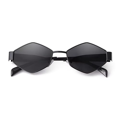 Image of Dervin Fashionable Retro Hexagonal Sunglasses for Women & Men | Trendy, Stylish & Classic 90s Vintage Style | UV400 Protection & Durable Metal Frame
