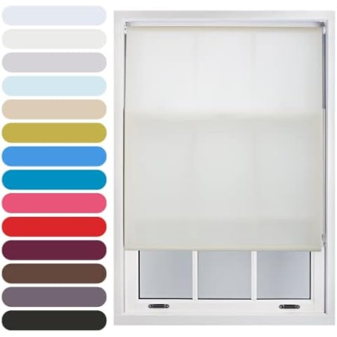 FURNISHED Daylight Roller Blind Kit, Cream Cover
