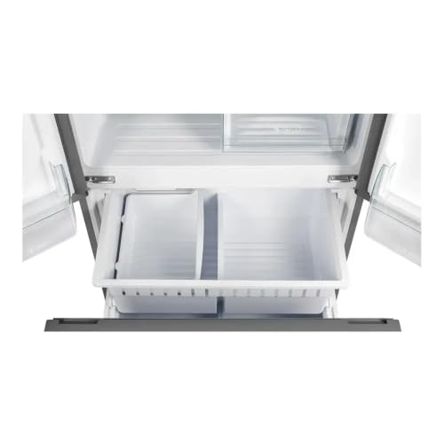Image of Verona 30 inch Freestanding French Door Refrigerator with 18.2 cu. ft. Capacity, Automatic Ice Maker, Recessed Handle in Stainless Steel Look