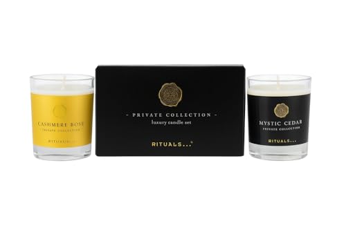 Rituals - Private Collection - Luxury Candle Set - 2 x 60g - Cashmere Rose + Mystic Cedar Scented Candle