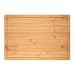 Produktbild SENRO Bambus Schneidebrett Holz - 38x25x2 cm Natürlicher Bambus-Schneideblock mit Saftrillen & Griffmulden - Hochwertiges doppelseitiges Cutting Board zum Schneiden von Obst, Gemüse, Fleisch, Käse