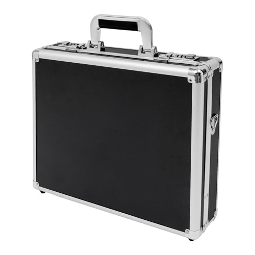 NliuLJW Aluminum Locking Briefcase 15x4.3x13 Black