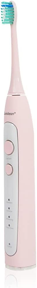SonicleanPro 4800 Electric Toothbrush for Adults with 12 Toothbrush Heads, Rechargeable Toothbrush, Automatic Toothbrush, Soft Bristle Toothbrush, Pink