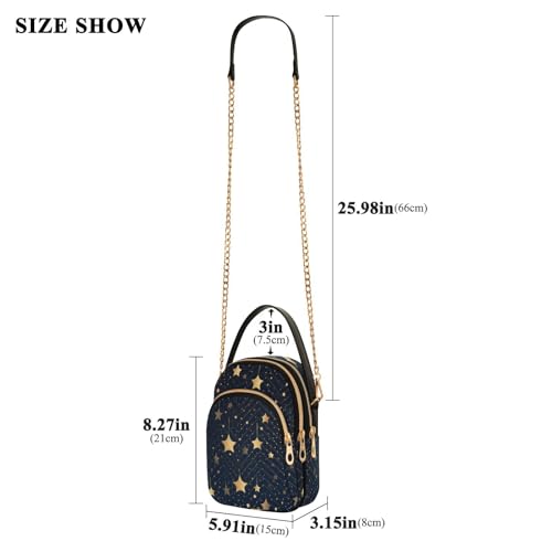 Crossbody Bags Crossbody Purse Chest Bag Sun Moon Stars Witch for Women Trendy3