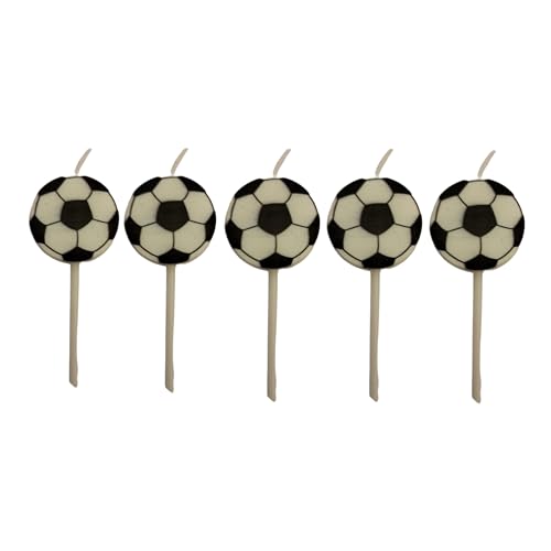 Image of Wanna Party Soccer Theme Candles - Birthday Decoration, Football Candles for Boys, Pack of 5