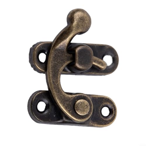 Image of 30 Pieces Antique Bronze Iron Padlock Hasp Hook Lock Set For Mini Jewelry Wooden Box With Screws(Bronze)