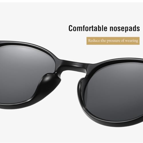 Lunettes de soleil rondes polarisées UV400 style rétro mixte