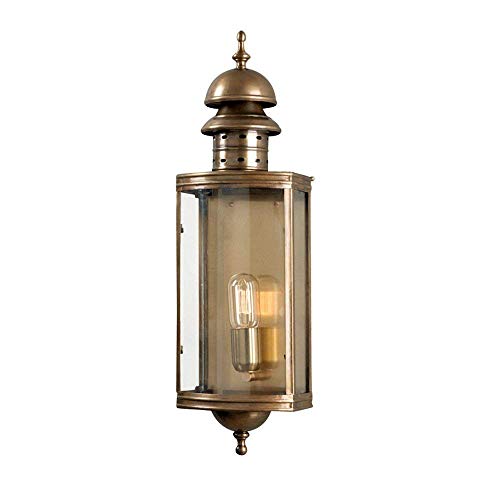 Downing Street 1 Light Outdoor Wall Light Finish: Solid Brass