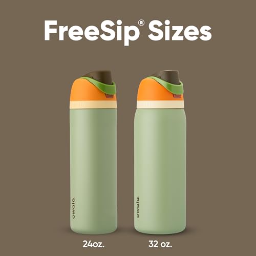 Image of Owala FreeSip Insulated Stainless Steel Water Bottle with Straw, BPA-Free Sports Water Bottle, Great for Travel, 24 Oz, Camo Cool