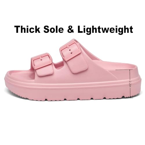 Image of TIKVAW Women's Platform & Wedge Sandals with Arch Support for Woman Slides Comfort Lightweight Outdoor Slippers Ultra Cushion