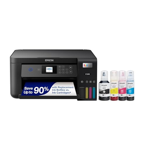 Image of Epson EcoTank ET-2850 Wireless Color All-in-One Cartridge-Free Supertank Printer with Scan, Copy and Auto 2-Sided Printing. Full 1-Year Limited Warranty - Black (Renewed Premium)