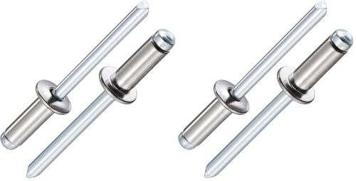 Image of Wensilon (250Pcs) 3 /16 inchx1 /2 inch stainless steel blind pro Rivets,Steel handle and stainless steel mandrel (Pack of 2)