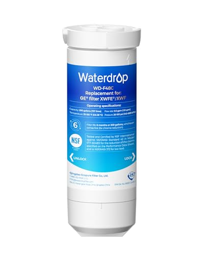 Waterdrop XWFE Water Filter Replacement for GE XWFE Built-in Chip