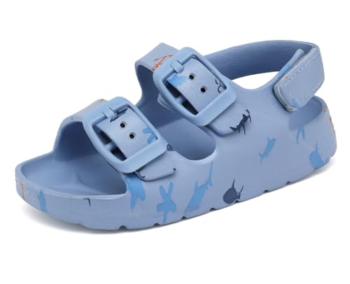 Image of INMINPIN Toddler Boys Girls Buckle Sandals Comfort Open Toe Sandal with Adjustable Back Strap