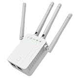 WiFi Extender Signal Booster for Home Office,WiFi Repeater Dual-Band 2.4GHz 5GHz Wireless Amplifier with Ethernet Port,Supports 90+ Devices,Mesh Compatible,Whole Home WiFi Coverage (Pure White)