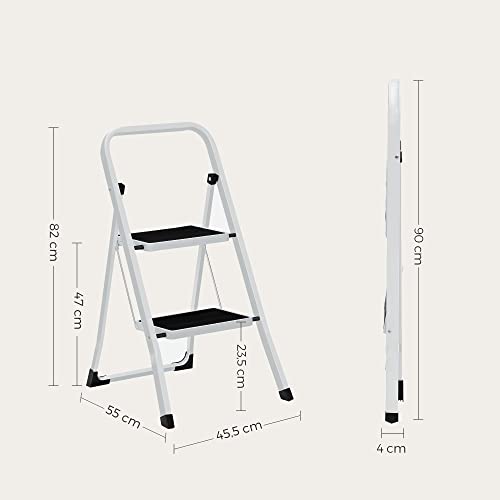 Trittleiter Songmics mit 2 Stufen und Klappmechanismus