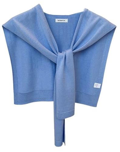 Knitted Shawls Wraps Shoulder Cape Knitted Knotted Shawl Scarf Open Front Cardigan Wrap Faux Collar Sweaters For Women