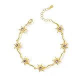 Zvivzhou Christmas Gifts for Women Sun Goddess Bracelets,Crystal Mermaid Princess Bracelets for Rapunzel, Wedding, Birthday, Prom, Christmas Party