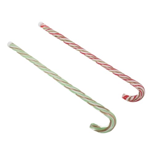 ABOOFAN 2 Piezas Bastones de Vidrio para Unidades Diseño Navideño Mango para Jugos y Café Varillas Reutilizables Decorativas para Bebidas Festivas Reutilizable