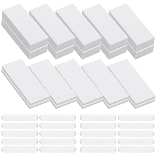 Lot de 40 Tampons Muraux Autocollants en Silicone Transparent et Mousse EVA, Blanc Protection Murale Anti-Choc pour Tête de Lit, Canapé, Portes et Meubles