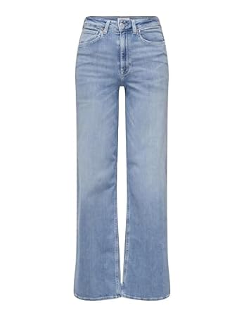 ONLY Female Jeans mit weitem Bein ONLMADISON Hohe Taille Weiter Beinschnitt Jeans