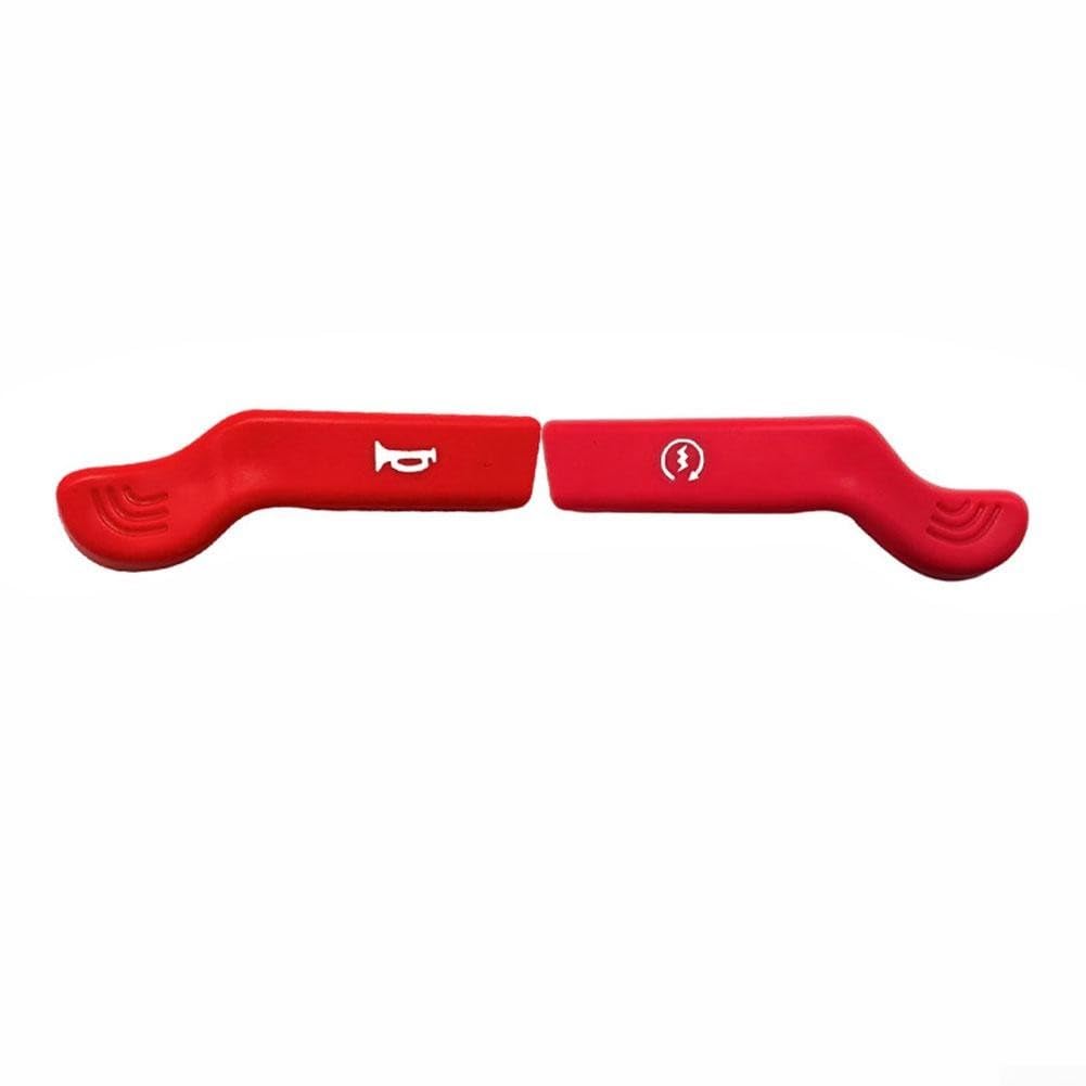 Druckknopf Verlängerung für Hupe und Start Schalter(Red) | Schwarze für optik, diskretes Design, rutschfester für griff, direkt austauschbar, robust